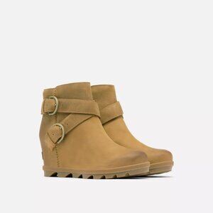 Sorel Women's Chestnut Brown Joan Of Arctic Wedge II Ankle Chelsea Boot Sz 10